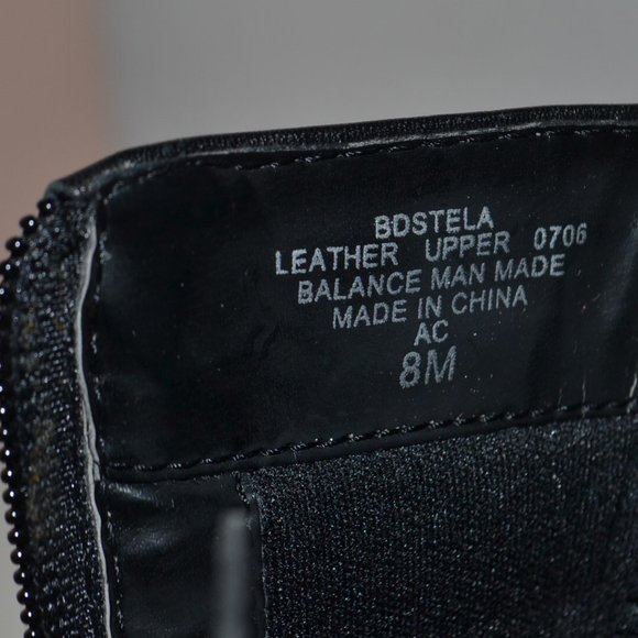 Bandolino Bostela Black Leather Ankle Boot Sz 8 - Picture 7 of 8